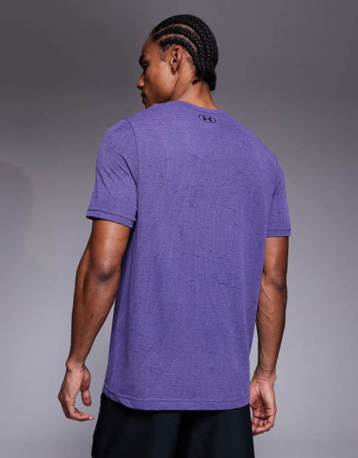 Under Armour - Vanish Novelty - T-shirt sans coutures à manches courtes - Violet luxueux, 3 de 5