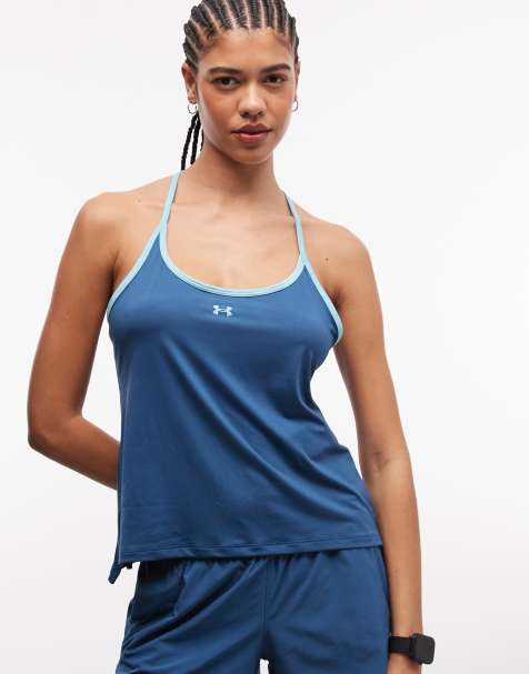 Under Armour Vanish racerback tank top in wham blue - view 1