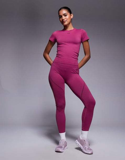 Under Armour Vanish seamless gym set in dark maroon - view 1