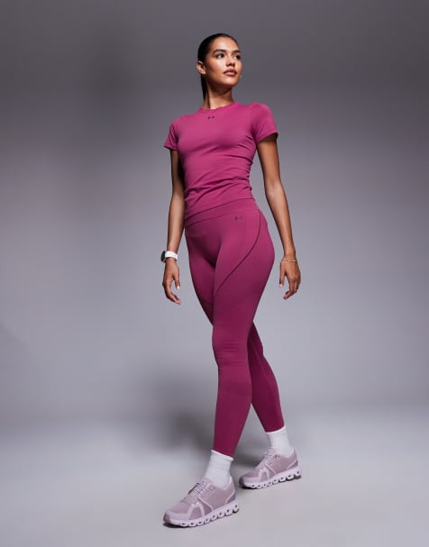 Under Armour Vanish seamless leggings in dark maroon - view 1