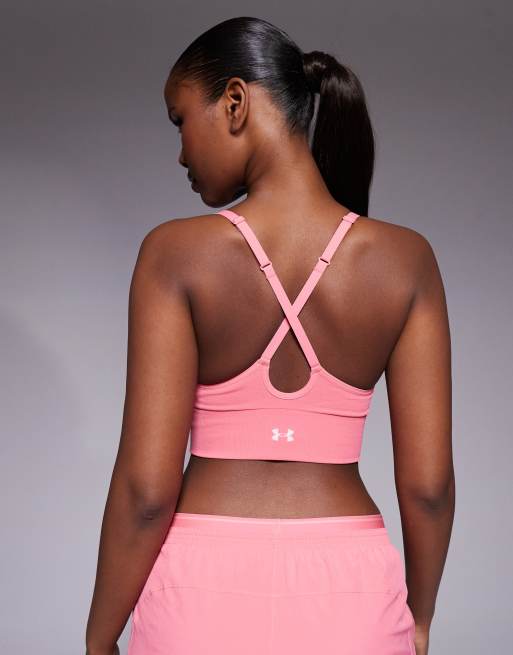 Under Armour Vanish seamless low support sports bra in bittersweet pink, 4 of 4