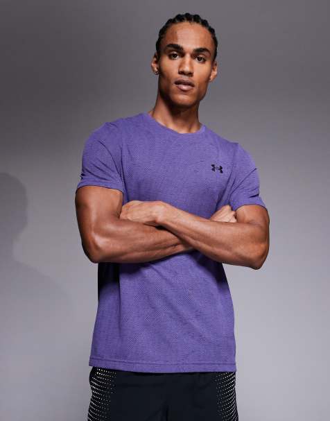 Under Armour Vanish Seamless Novelty short sleeve t-shirt in purple luxe