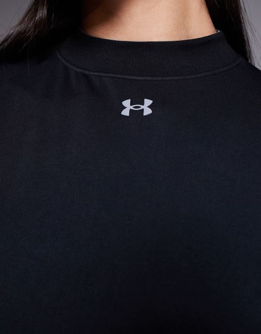 Under Armour – Vanish – Svart crop top i seamless-design med långa ärmar, 3 av 4