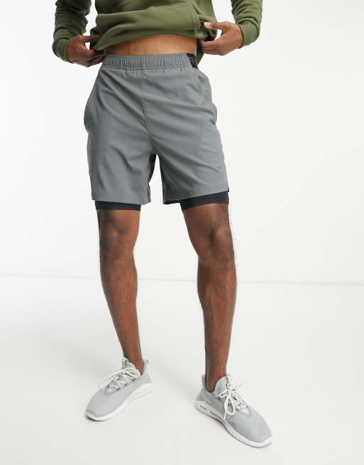 Under Armour Vanish woven 2in1 shorts in grey | ASOS