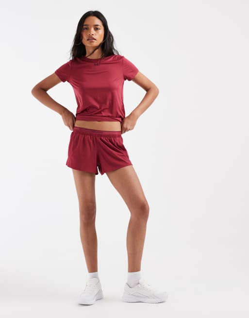 Under Armour Vanish woven 3-inch shorts in burgundy, 2 of 5