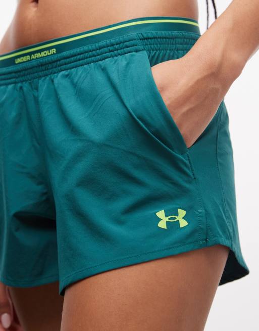 Under Armour Vanish woven 3-inch shorts in rack green, 2 of 5