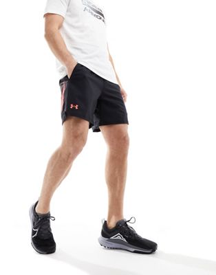 Under Armour Vanish woven 6 inch graphic shorts in black and red - ASOS Price Checker