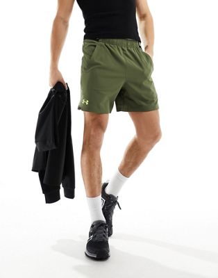 Under Armour Vanish woven 6 inch shorts in khaki