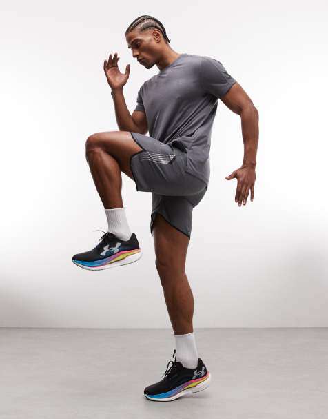 Under Armour – Velociti – Lauf-Shorts in Castlerock Grey, 7 Zoll Schrittlänge - view 1