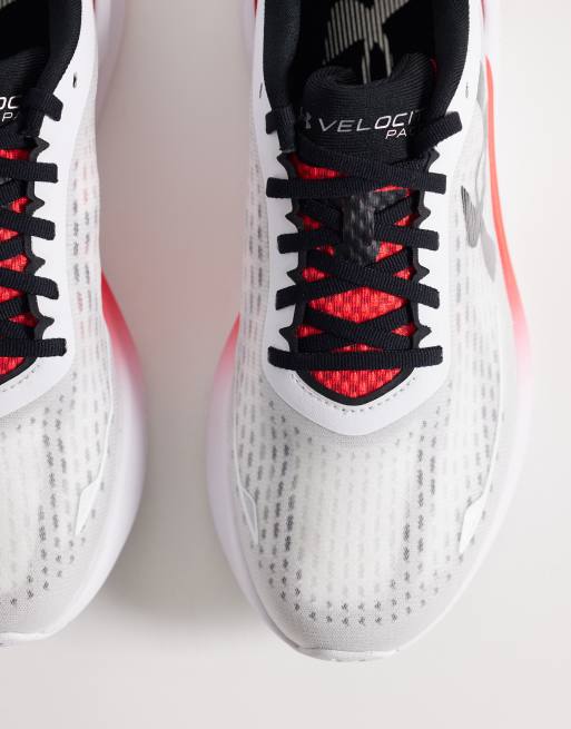Under Armour - Velociti Pace - Baskets de course - Blanc et rouge vif, 2 de 5