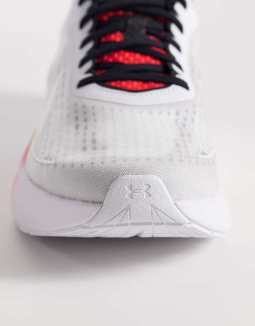 Under Armour - Velociti Pace - Hvide løbesneakers med røde detaljer, 4 af 5