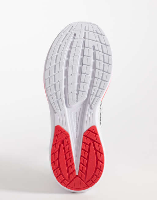 Under Armour - Velociti Pace - Hvide løbesneakers med røde detaljer, 5 af 5