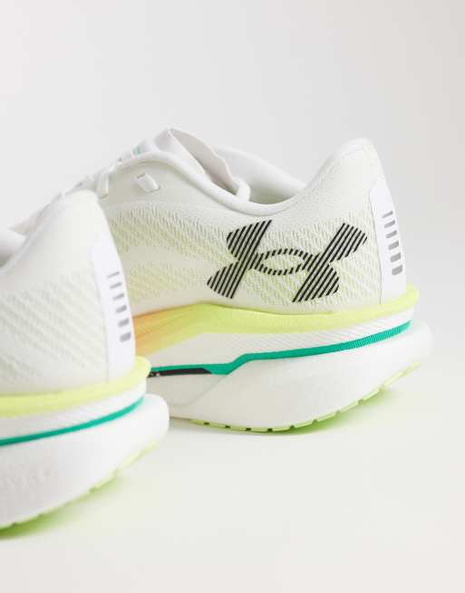Under Armour Velociti Pro 2 running trainers in white and tangerine, 2 of 5