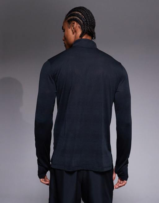 Under Armour Velociti quarter-zip running t-shirt in black, 3 of 5