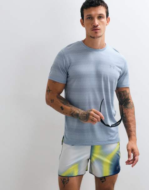 Under Armour Velociti running short sleeve t-shirt in light blue - view 1
