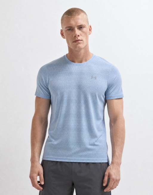 Under Armour Velociti running short sleeve t-shirt in light blue, 6 of 10