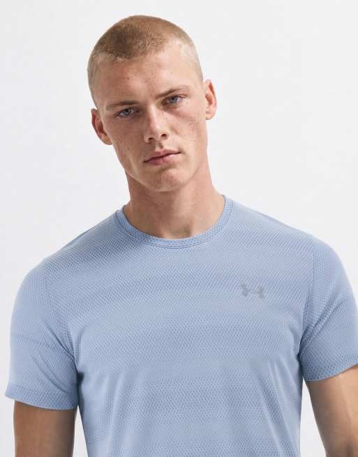 Under Armour Velociti running short sleeve t-shirt in light blue, 7 of 10