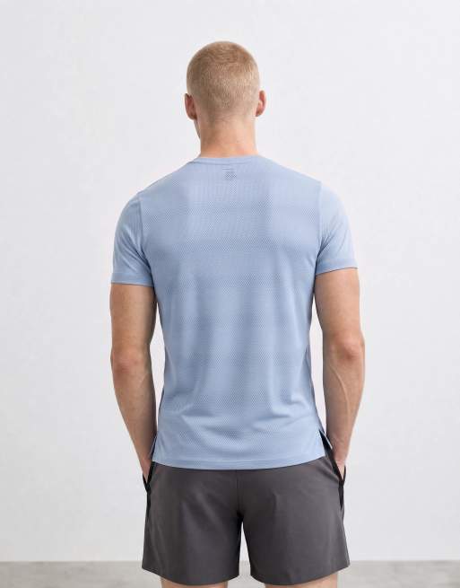 Under Armour Velociti running short sleeve t-shirt in light blue, 8 of 10