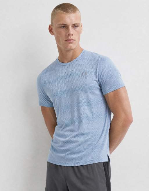 Under Armour Velociti running short sleeve t-shirt in light blue, 9 of 10