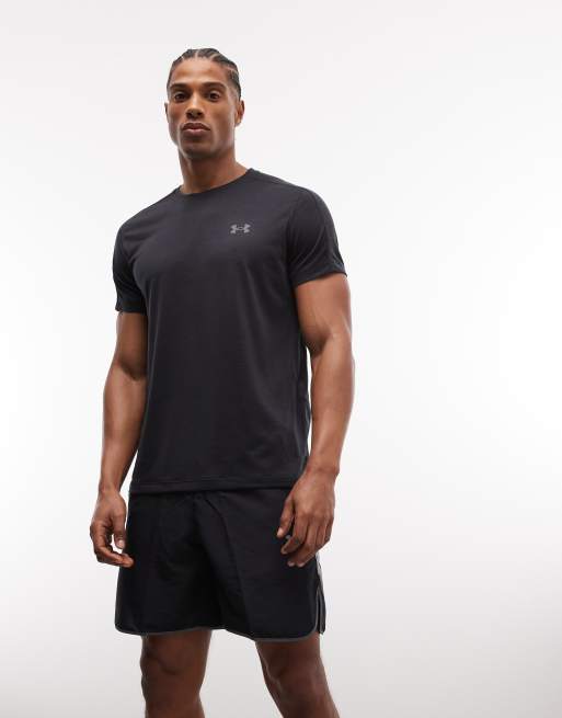 Under Armour Velociti short sleeve running t-shirt in black, 3 of 5