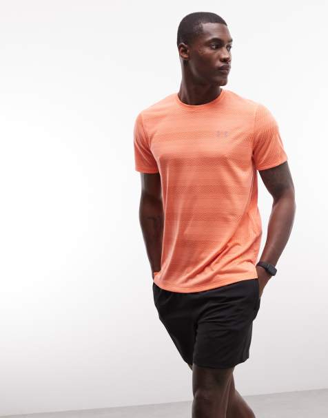 Under Armour Velociti short sleeve running t-shirt in electric tangerine - view 1
