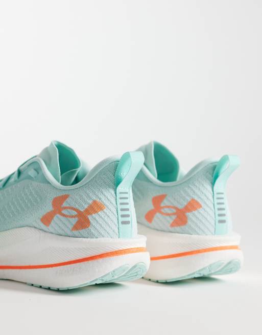 Under Armour – Velociti Speed – Mintgröna och orange löparskor, 5 av 5