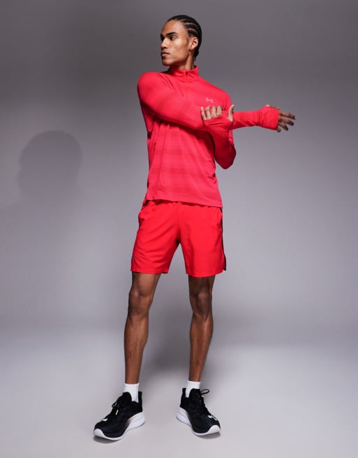 Under Armour - Velociti - Top rosso con zip corta, 2 di 5