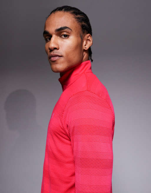 Under Armour - Velociti - Top rosso con zip corta, 4 di 5