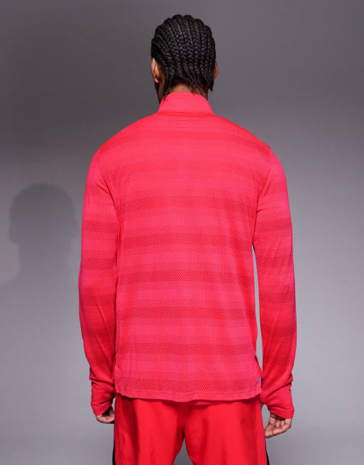 Under Armour - Velociti - Top rosso con zip corta, 5 di 5