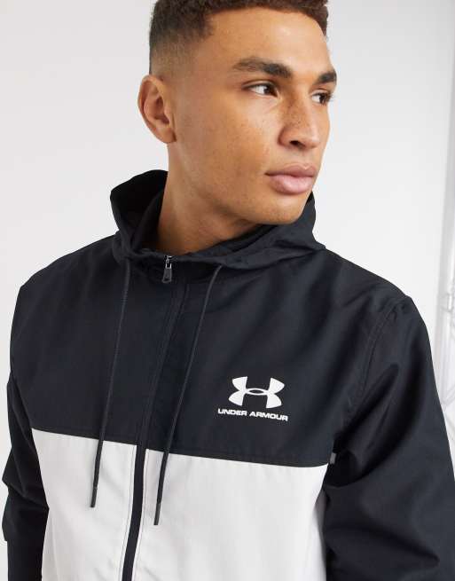 Black and white 2025 under armour windbreaker