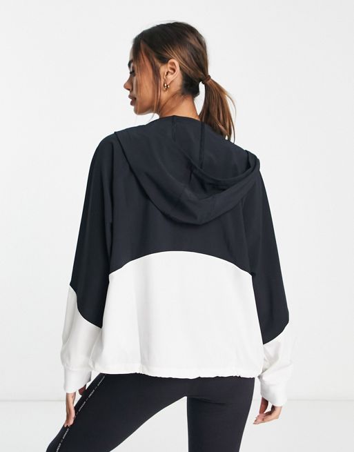 UNDER ARMOUR Woven Full Zip Jacket - Black/White