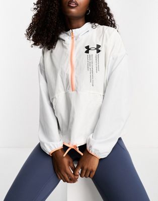 Under Armour Woven Graphic Jacket in white