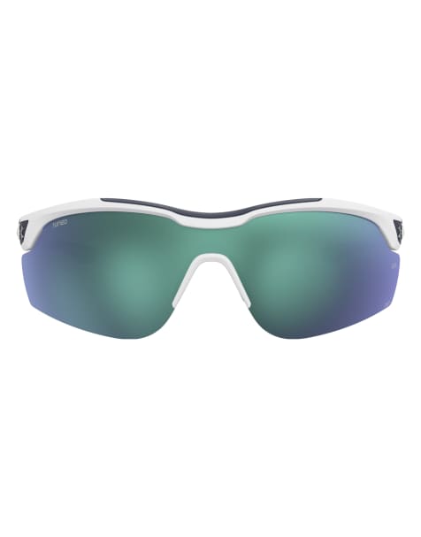 Under Armour - Yard Pro - Rechthoekige zonnebril met blauwe glazen in wit - view 1