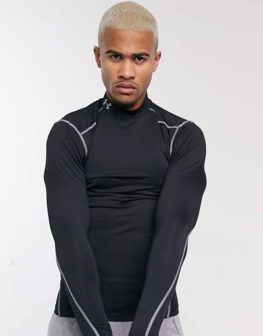 Under Armour - Zwarte basistop met lange mouwen