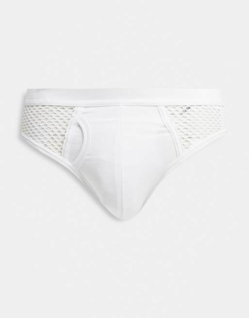 Underbukser i hvidt netstof fra ASOS DESIGN