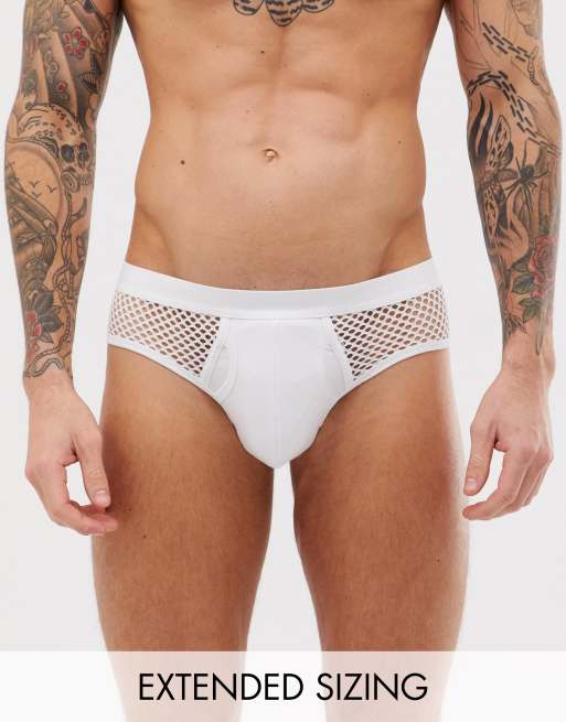 Underbukser i hvidt netstof fra ASOS DESIGN