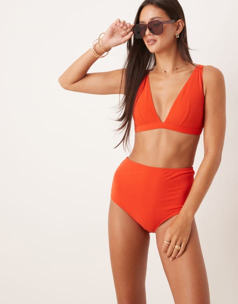 UNDERSTATEMENT High Waist Bikini Brief in Papaya - view 1