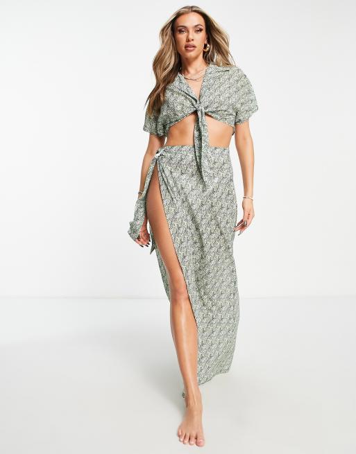 Beach co ord cheap maxi skirt