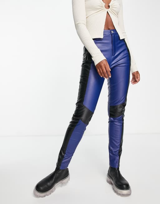 Black pants with blue 2024 stripe