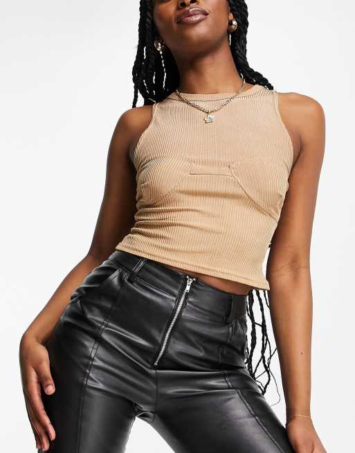 Unique 21 biker PU trousers in black, 4 of 4