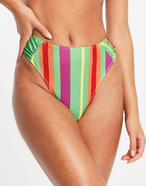 Unique 21 – Bikinislip mit buntem Streifenmuster, 2 von 4