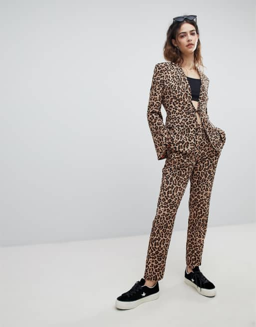 Leopard cigarette shop pants