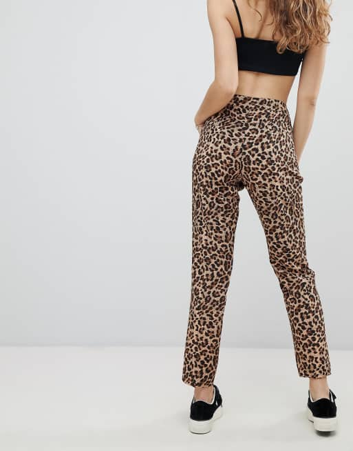 Leopard cigarette shop pants