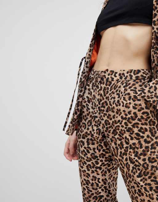 Leopard on sale cigarette pants