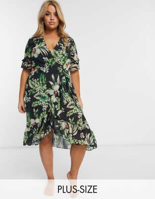 plus tropical dress