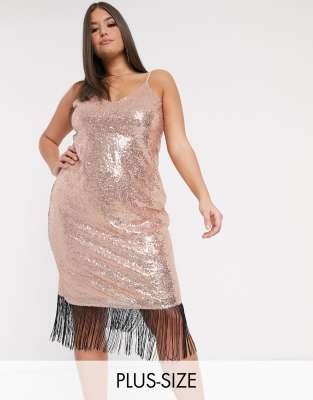 rose gold tassel dress