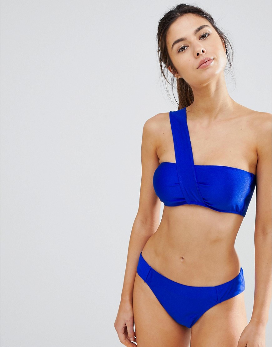Unique 21 One Shoulder Bikini Set-Blue