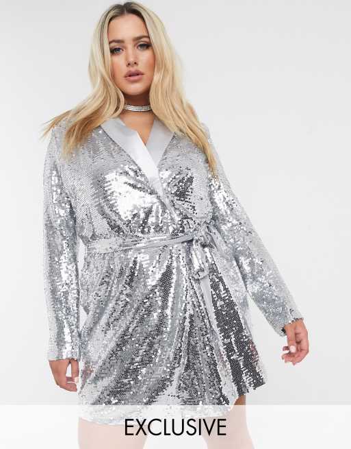 Asos sequin shop blazer dress