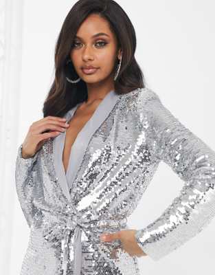 asos sequin blazer dress