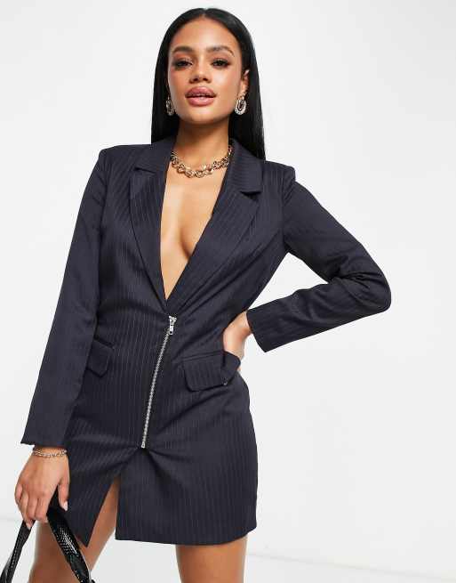 Unique 21 - Robe blazer à fermeture éclair - Noir